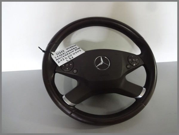 Mercedes Benz W212 VORMOPF leather steering wheel multifunction 8P18 2124600303 L91 Orig.