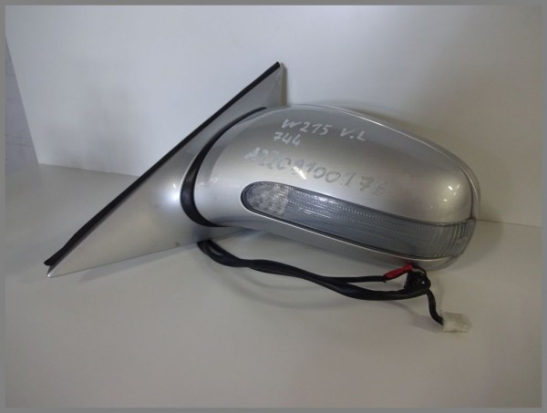 Mercedes Benz W215 Outside Mirror Left 744 Silver BJ.2001 2208100176 Original without glass