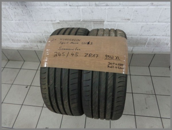 2x Kurogreen 245 45 ZR17 99W XL Sport Macro SSC3 DOT2324 5,6mm Summertires