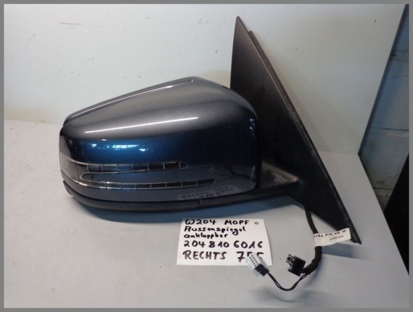 Mercedes W204 Außenspiegel Rechts 755 Tenoritgrau 2048106016 klappbar Original