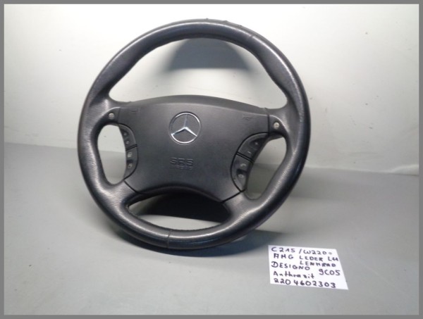 Mercedes MB W220 C215 AMG Lenkrad Lederlenkrad Schwarz 2204602303 9C29 Original