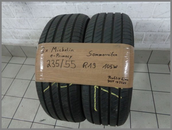 2x Michelin 235 55 R19 105W e-Primacy DOT3724 6,3mm Sommerreifen