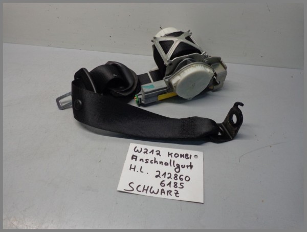 Mercedes Benz W212 E-Class Seat Belt Rear Left Belt 2128606185 Black