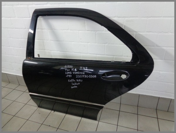 Mercedes W220 S-Class door rear left 197 black 2207300305 T43 orig.