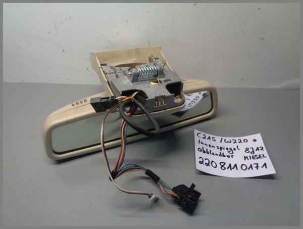 Mercedes W215 W220 Mopf abblendbar Rückspiegel 2208110171 8J12 Beige Original