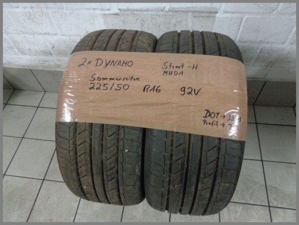 2x Dynamo 225 50 R16 92V Street-H MH01 DOT3221 7mm Summertires