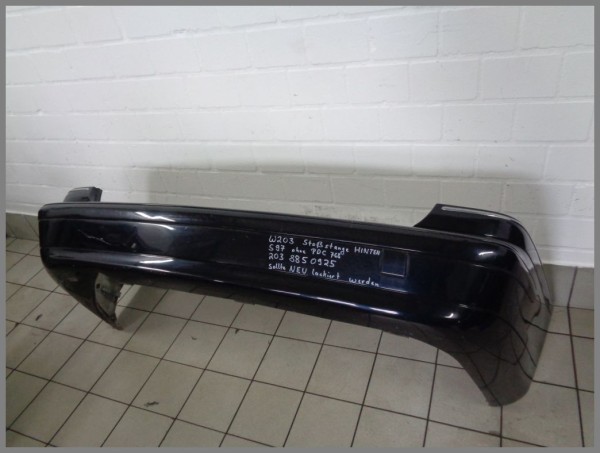 Mercedes W203 S203 Estate Rear bumper 768 diamond black 2038850925 Original