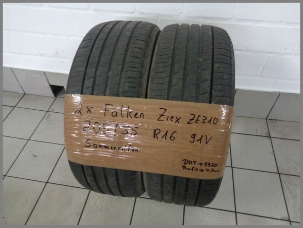 2x Falken 205 55 R16 91V Ziex ZE310 DOT3920 4,9mm Sommerreifen