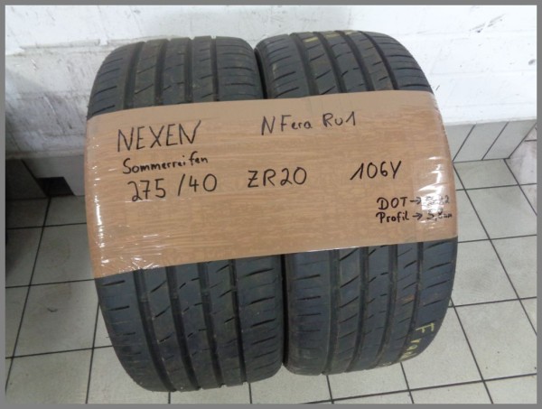 2x Nexen 275 40 R20 106 Y NFera Ru1 DOT0122 5,8mm M&amp;S Summertires