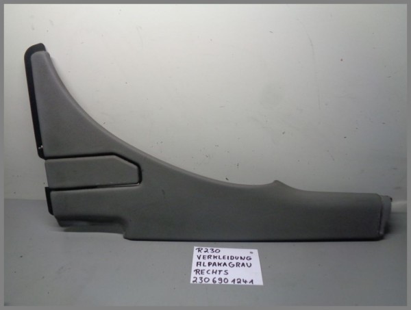 Mercedes R230 fairing 2306901041 7F08 Gray leather hat rack right original