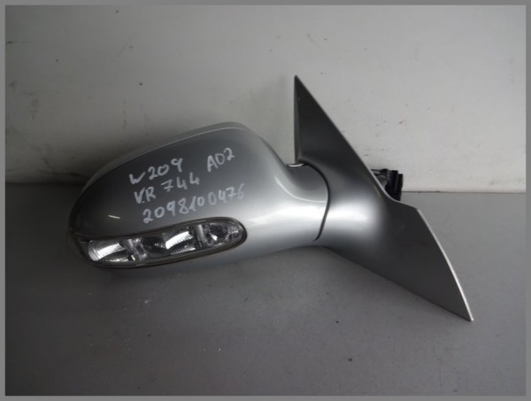 Mercedes Benz W209 Außenspiegel Seitenspiegel RECHTS 744 Silber 2098100476 A02