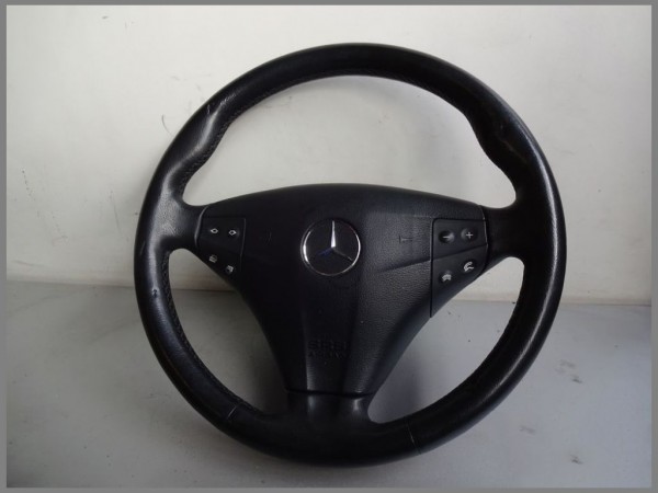 Mercedes Benz MB W203 steering wheel 2034602503 buttons leather BLACK L11