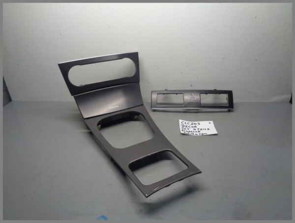 Mercedes W203 CLC Schaltkonsole Rahmen ALU SET 4 Teile ALUDECOR Dunkelgrau