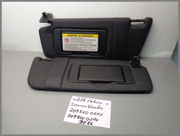 Mercedes Benz W209 Sonnenblenden Schwarz Links Rechts 2098100110 2098100210 9E86