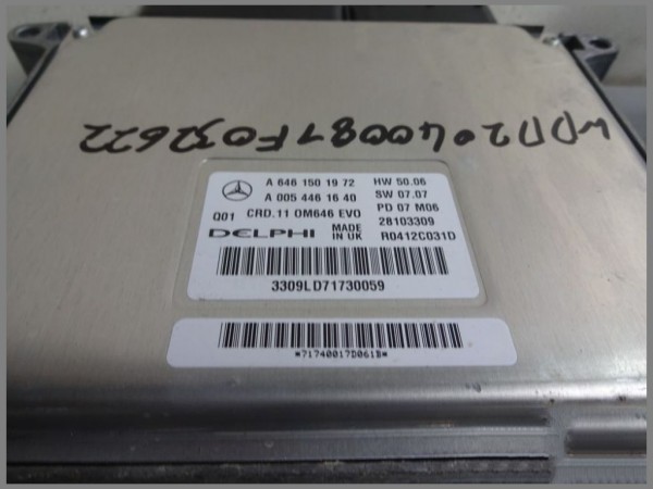 Mercedes Benz W204 CDI engine control unit 6461501972 DELPHI 0054461640
