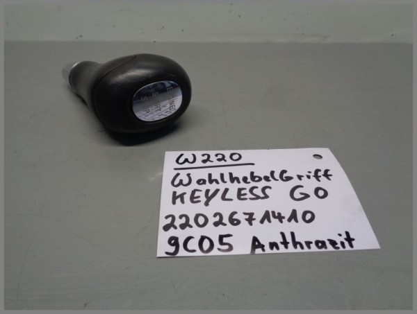 Mercedes W215 W220 Shifter Handle 2202671510 9C05 Black Keyless-Go Original
