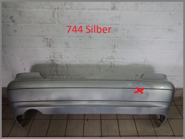 Mercedes Benz W208 CLK CABRIO Stoßstange HINTEN 744 Silber 2088850625 K1188