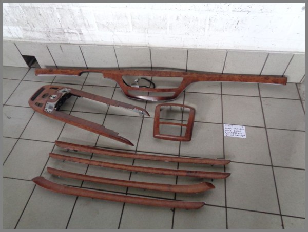 Mercedes W221 Fjoerdbraun glänzend 2A96 Dekorleisten Zierleisten Holzdecor SET 7Teilig