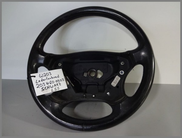 Mercedes Benz W203 C-Class steering wheel leather leather black 2034600903 L55