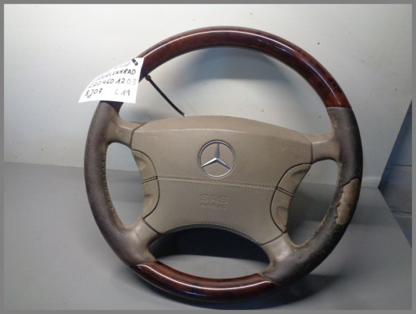 Mercedes W215 W220 Leder Lenkrad Heizung 2204601203 8J07 Beige L11 Original