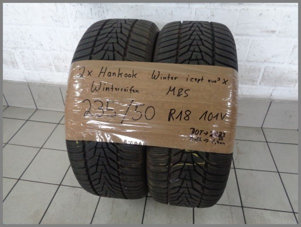 2x Hankook 235 50 ZR18 101V Winter Icept Evo3 X M&amp;S DOT2823 7,4mm Winterreifen
