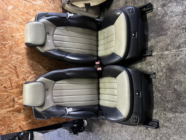Mercedes Benz AMG R230 SL Sitze Vorne SCHWARZ GRAU Ledersitze DESIGNO ZWEIFARBIG