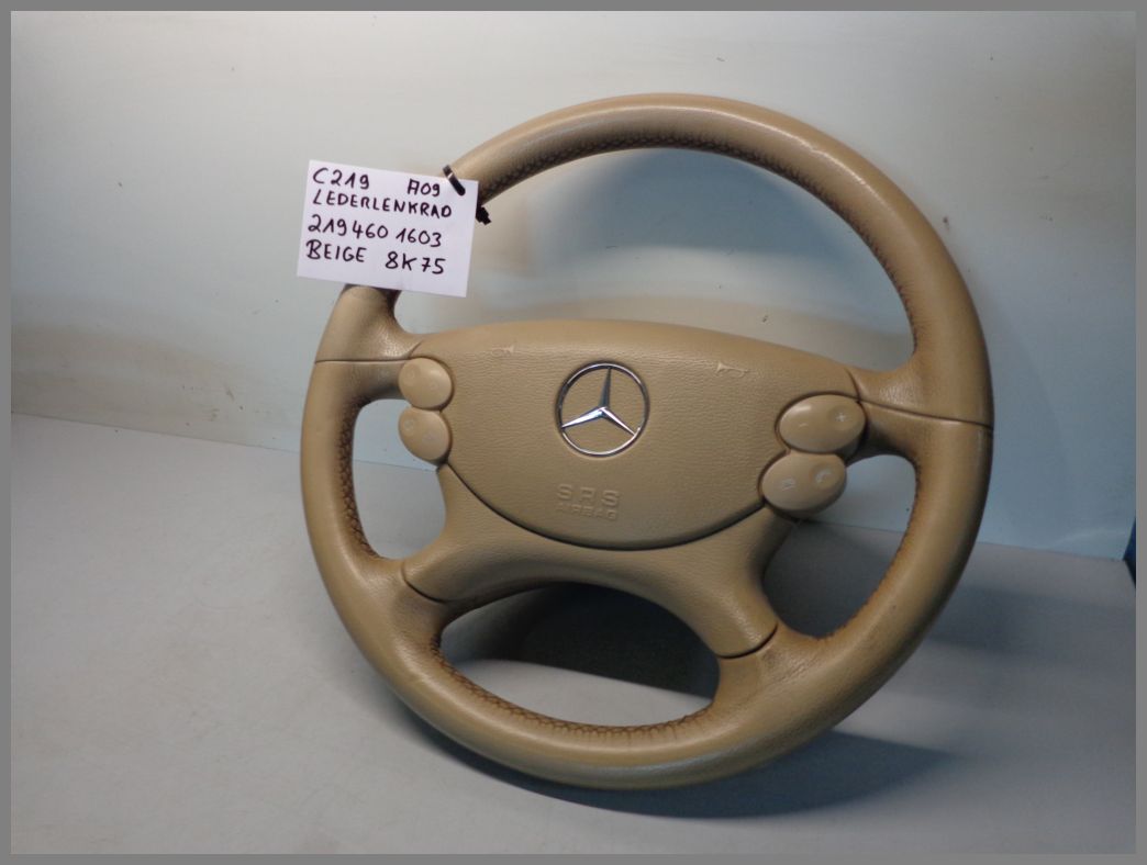 Mercedes Benz W211 Mopf W219 CLS Lenkrad Leder Beige 8K75 2194601603 A09, C219, CLS-Klasse, Mercedes Ersatzteile