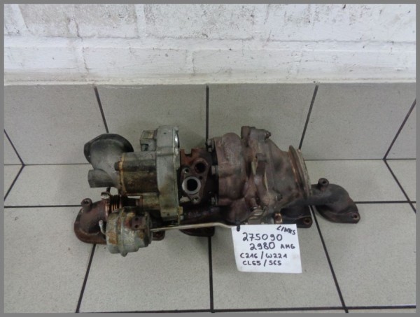 Mercedes W220 C215 V12 Biturbo Abgasturbolader Turbolader 2750901280 Links Original