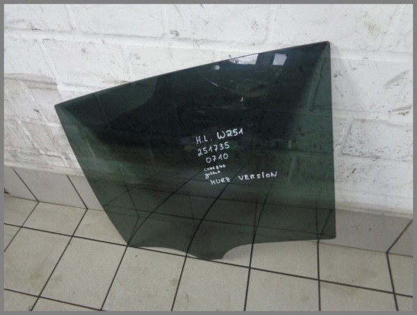 Mercedes Benz W251 side window door disc rear left 2517350710 black tinted