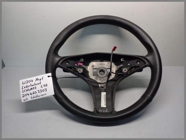 Mercedes Benz W204 Sport Lenkrad Schwarz 2044603303 9E84 Schaltwippen Original
