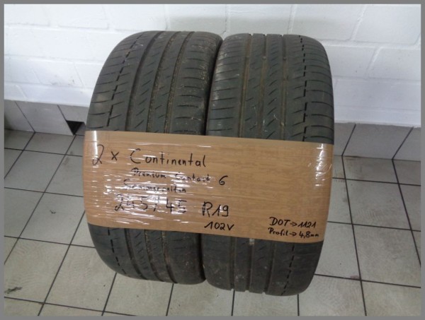 2x Continental 245 45 R19 102V Premium Contact6 DOT1121 4,8mm Sommerreifen