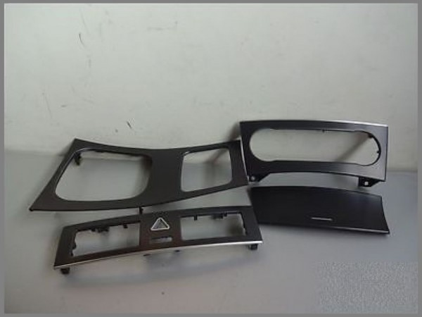 Mercedes Benz W203 control console frame wood decor SET 4 parts setting ALU 2005