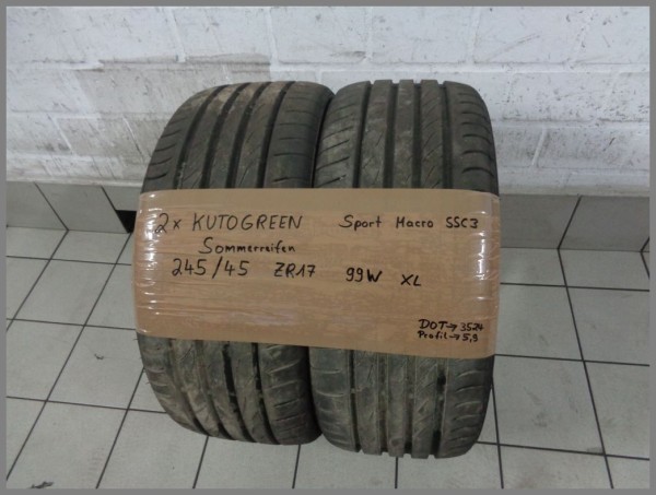 2x Kurogreen 245 45 ZR17 99W XL Sport Macro SSC3 DOT3524 5,9mm Summertires