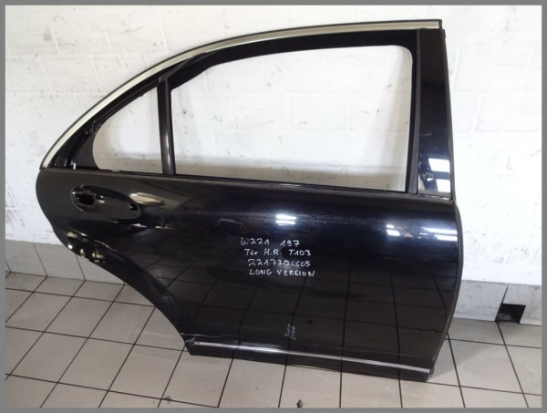Mercedes W221 Tür hinten Rechts 197 Schwarz Original T103 2217300605 LANG
