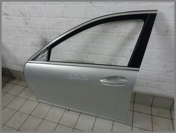 Mercedes Benz W221 door front left 775 Silver 2217200105 T13 Original