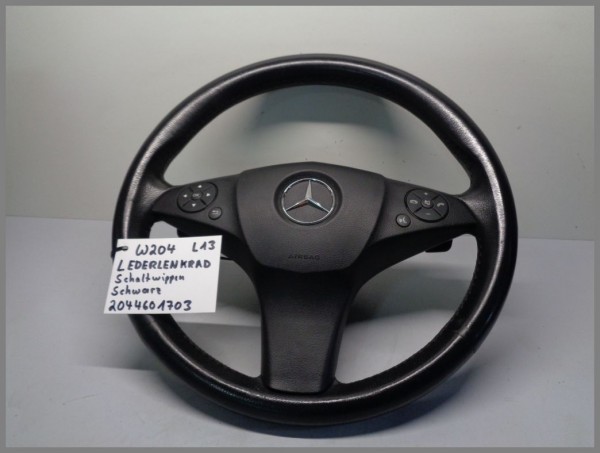 Mercedes Benz W204 Sport Lenkrad Schwarz 2044601703 9E84 L13 Schaltwippen Original