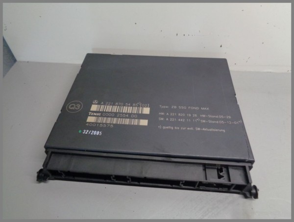 Mercedes W221 Sitzsteuergerät Steuergerät Rücksitz Hinten 2218705485 Original