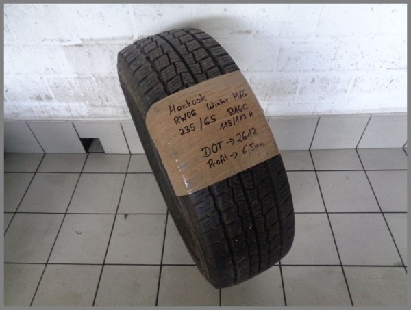 1x Hankook 235 65 R16 115 / 113R RW06 Winter DOT2612 6,5mm Winterreifen M&amp;S