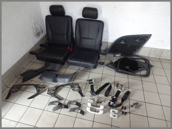 Mercedes W163 3te Sitzreihe Kindersitze Rückbank hinten Leder Notsitze Original