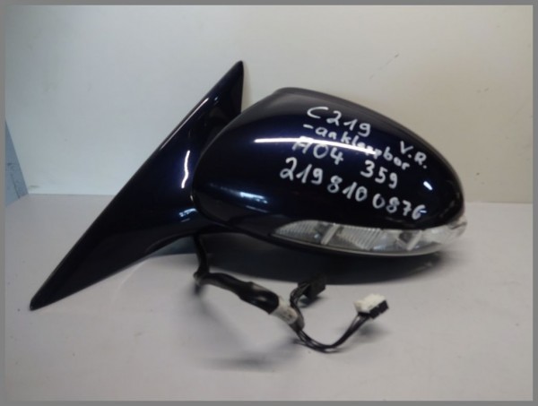 Mercedes W219 outside mirror left 359 tanzanite blue 2198100776 foldable original