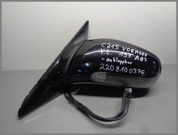 Mercedes W215 VorMopf Außenspiegel Links 197 Schwarz 2208100376 klappbar A03 Original