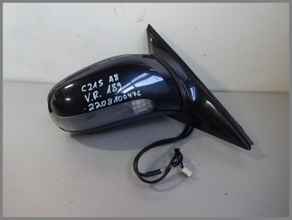 Mercedes Benz MB W215 Outside Mirror Right 189 Emerald Black 2208100476 Original