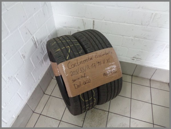 2x Continental 205 55 R17 95H XL EcoContact6 DOT0622 4,7mm Summertires