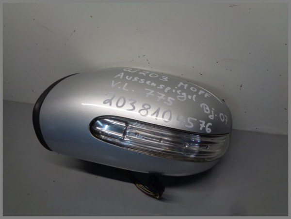 Mercedes Benz MB W203 MOPF Außenspiegel LINKS 775 Silber 2038104576 Original