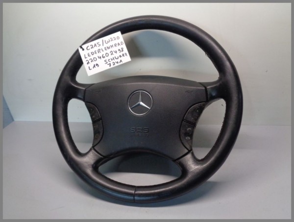 Mercedes Benz W220 W215 steering wheel leather black 2204602498 7241 L19