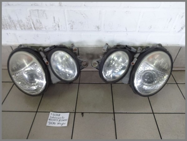 Mercedes Benz w208 CLK-Class Headlight Front Aftermarket DEPO