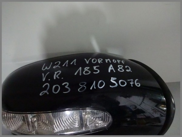 Mercedes Benz 211 exterior mirror RIGHT 185 melanite black 2038105076 A82 orig.