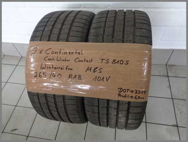 2x Continental 265 40 R18 101V ContiWinterContact TS810S DOT3317 6,9mm Winterreifen