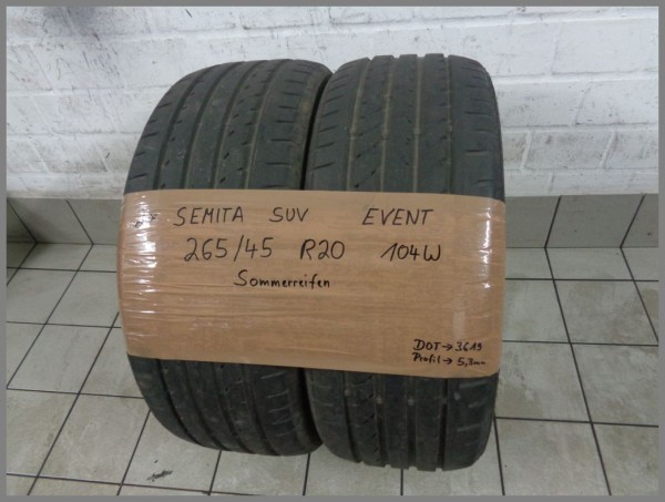 2x Semita SUV 265 45 R20 104W Event DOT3619 5,3mm Summertires