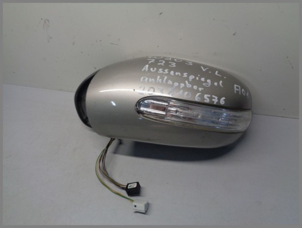 Mercedes W203 outside mirror left 723 Cubanitsilver 2038106576 folding electric A01